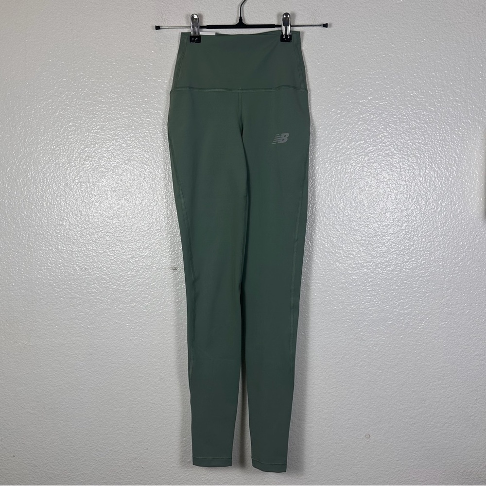 New Balance NB Sleek Legging Ankle High Rise 27" Green XS Women's